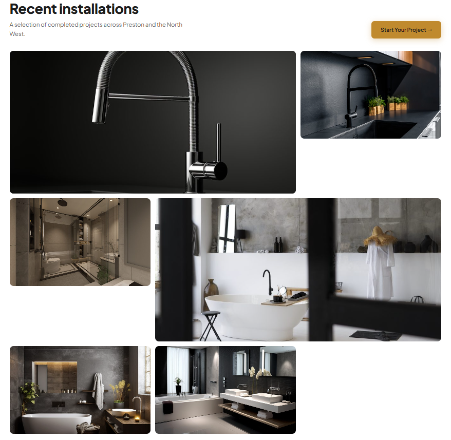 Gallery of recent bathroom installations